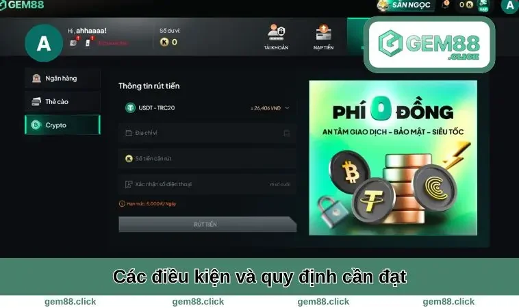 Các điều kiện và quy định cần đạt