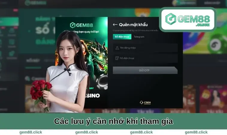 Các lưu ý cần nhớ khi tham gia