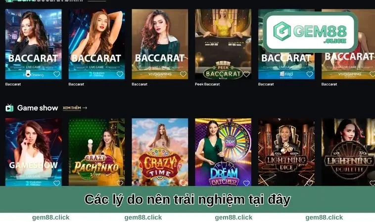 Lý do nên trải nghiệm 