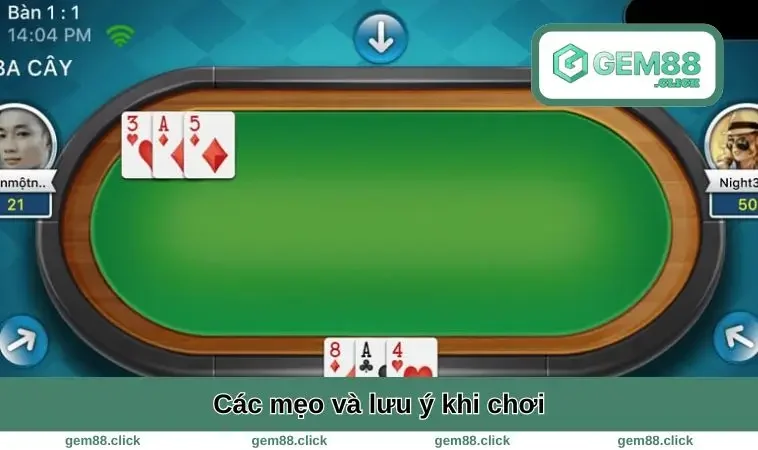 Các mẹo và lưu ý khi chơi