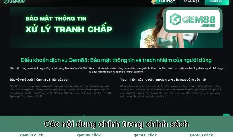 Nội dung chính trong chính sách