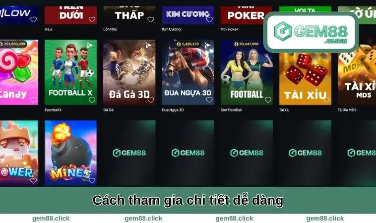 Cách tham gia chi tiết dễ dàng