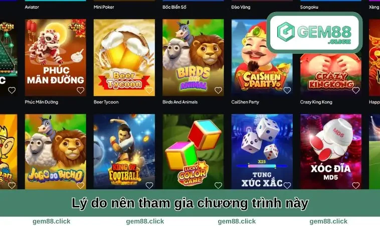 Lý do nên tham gia 