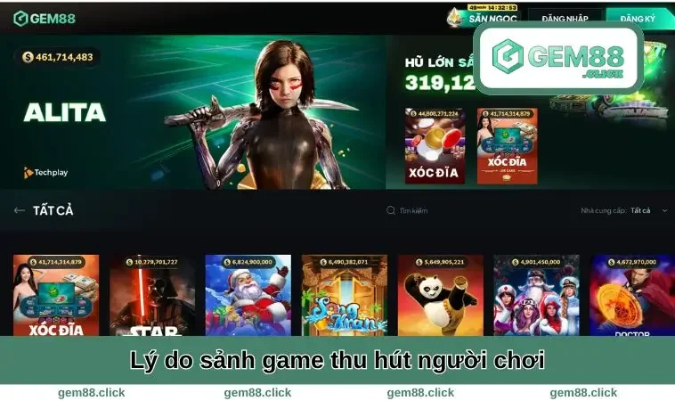 Lý do sảnh game thu hút 