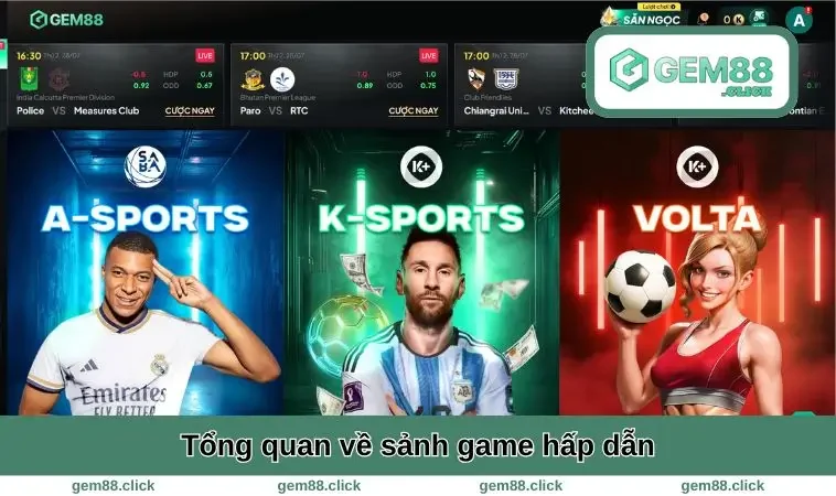 Tổng quan về sảnh game hấp dẫn