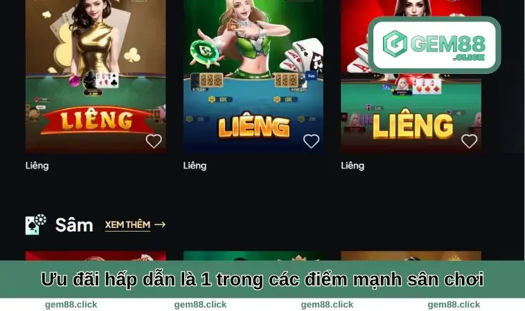 Ưu đãi hấp dẫn là 1 trong các điểm mạnh sân chơi